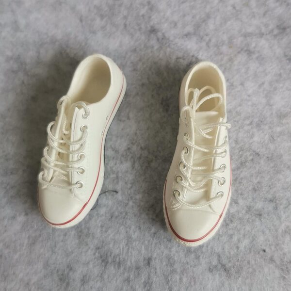 1/6 Turnschuhe für weibliche Actionfiguren 12" – Weißes PVC SSbeauty M