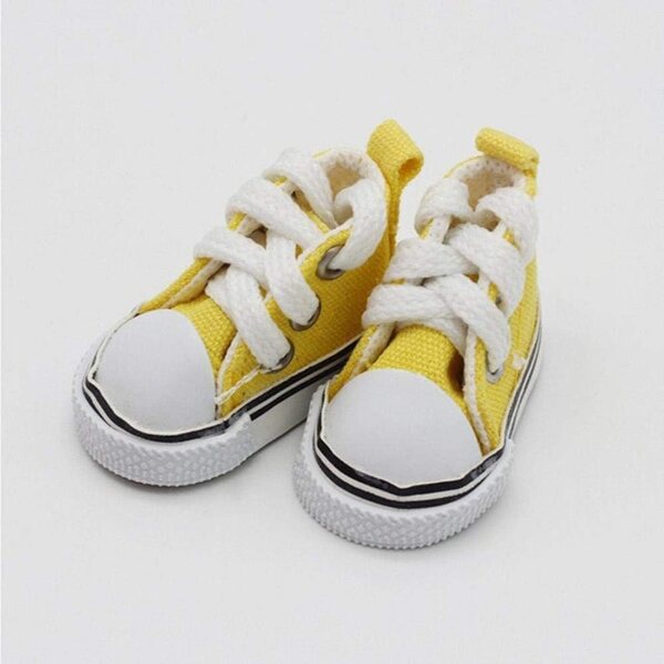 Scarpe in tela con lacci per bambola BJD 1/6, accessorio casual 5 cm (#C)