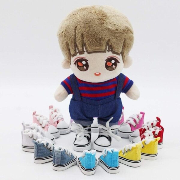 Scarpe in tela con lacci per bambola BJD 1/6, accessorio casual 5 cm (#C)