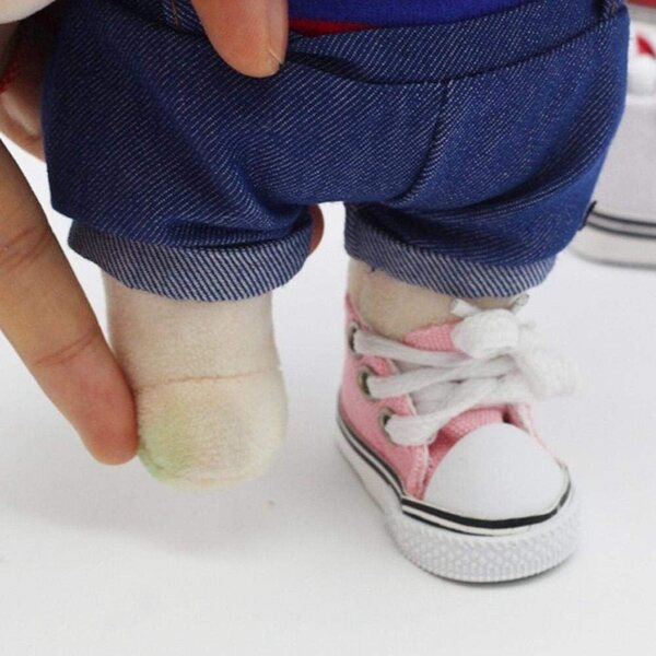 Scarpe in tela con lacci per bambola BJD 1/6, accessorio casual 5 cm (#C)