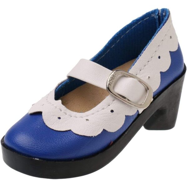PU-Leder-Lolita-Schuhe mit hohem Absatz für 1/3 BJD SD DOD LUTS Puppen Blau