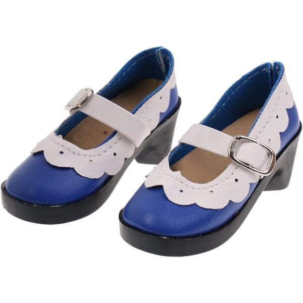 PU-Leder-Lolita-Schuhe mit hohem Absatz für 1/3 BJD SD DOD LUTS Puppen Blau