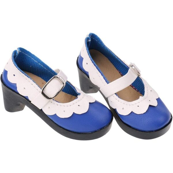PU-Leder-Lolita-Schuhe mit hohem Absatz für 1/3 BJD SD DOD LUTS Puppen Blau