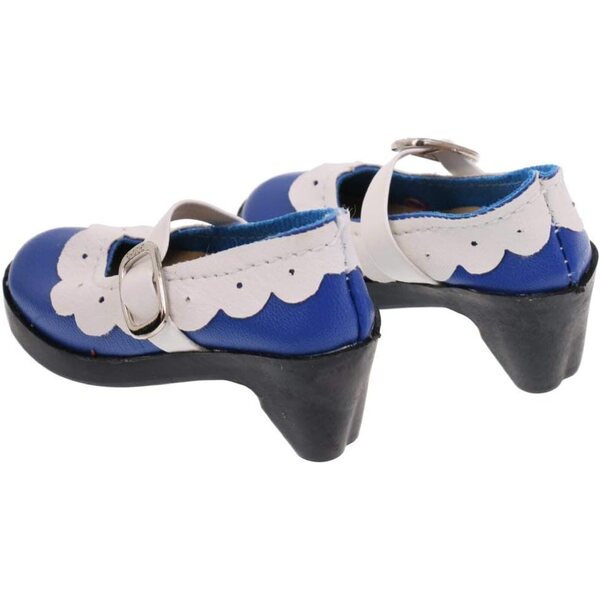PU-Leder-Lolita-Schuhe mit hohem Absatz für 1/3 BJD SD DOD LUTS Puppen Blau