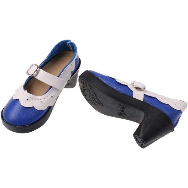 PU-Leder-Lolita-Schuhe mit hohem Absatz für 1/3 BJD SD DOD LUTS Puppen Blau