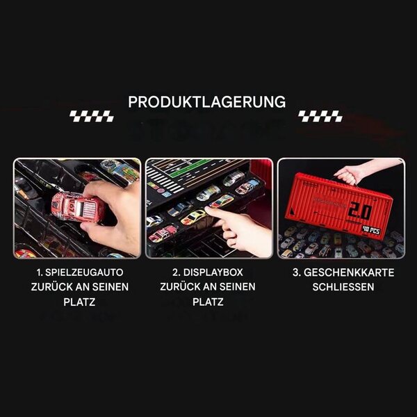 Set 48 mini auto giocattolo con azione inerziale in lega e scatola regalo robusta