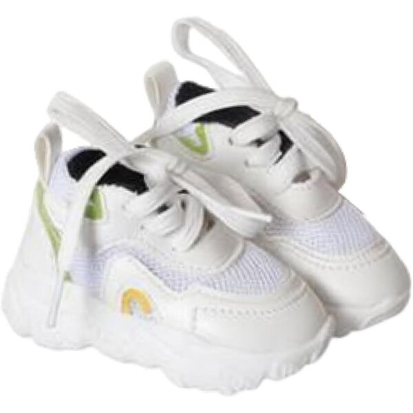 Colcolo Scarpe per Bambole 1:3 - Mini Sneakers Casual in Tessuto Nero 7,5 cm