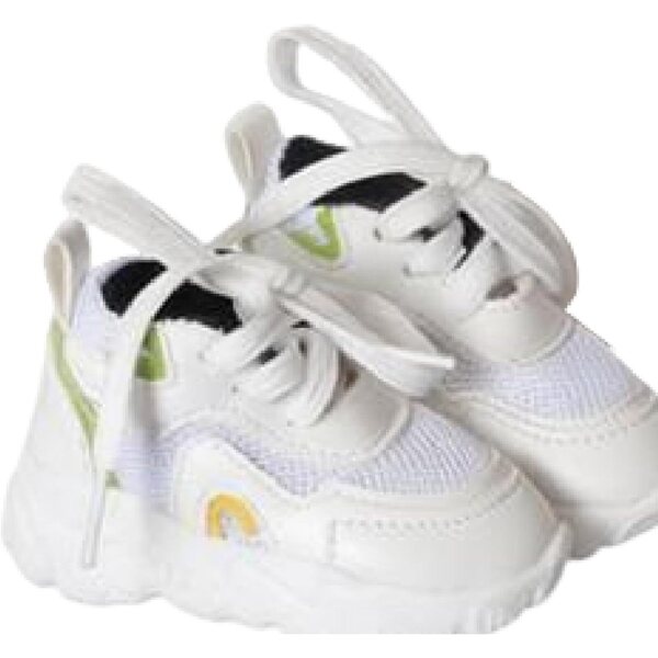 Colcolo Scarpe per Bambole 1:3 - Mini Sneakers Casual in Tessuto Nero 7,5 cm
