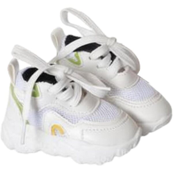 Colcolo Scarpe per Bambole 1:3 - Mini Sneakers Casual in Tessuto Nero 7,5 cm