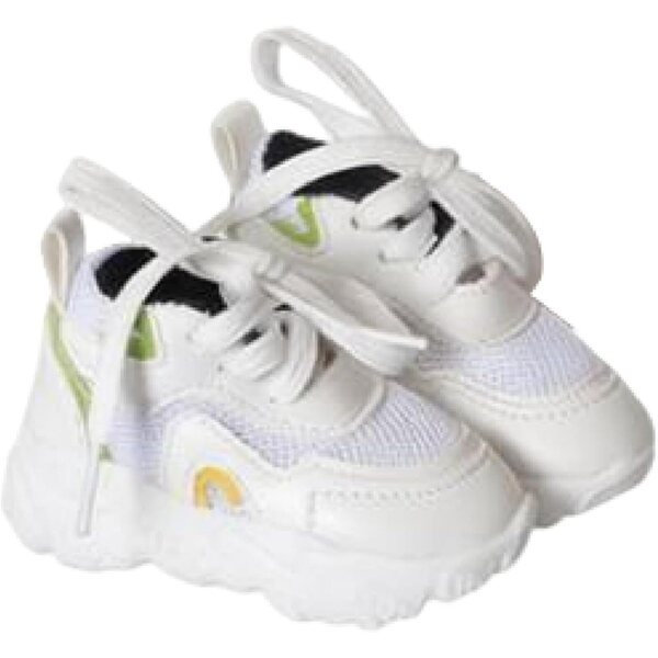 Colcolo Scarpe per Bambole 1:3 - Mini Sneakers Casual in Tessuto Nero 7,5 cm