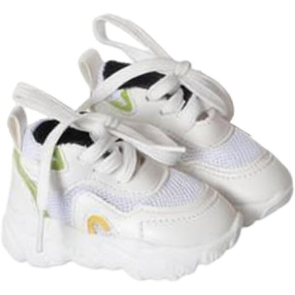 Colcolo Scarpe per Bambole 1:3 - Mini Sneakers Casual in Tessuto Nero 7,5 cm