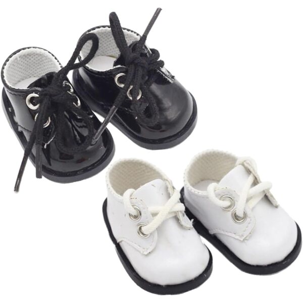 GALPADA 2 paia Mini Scarpe in Pelle per Bambole, Accessori Decorativi Resistenti