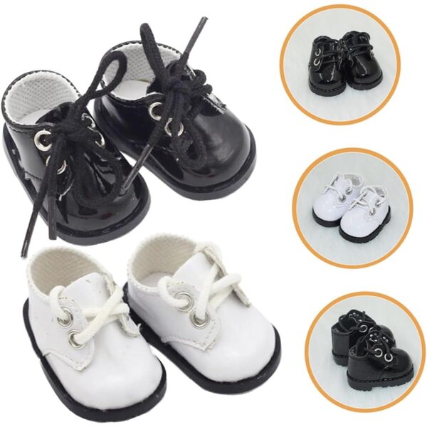 GALPADA 2 paia Mini Scarpe in Pelle per Bambole, Accessori Decorativi Resistenti