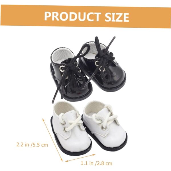 GALPADA 2 paia Mini Scarpe in Pelle per Bambole, Accessori Decorativi Resistenti