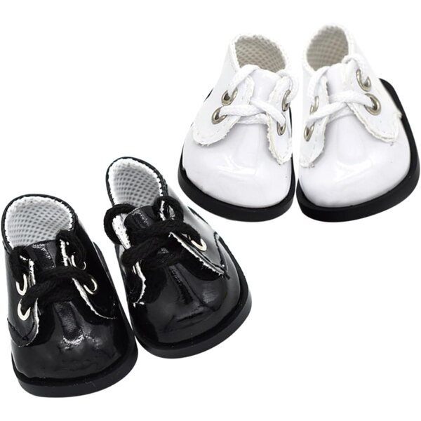 Mini Scarpe per Bambole 20 cm Set 2 Paia Accessori Miniatura Resistenti e Sicure