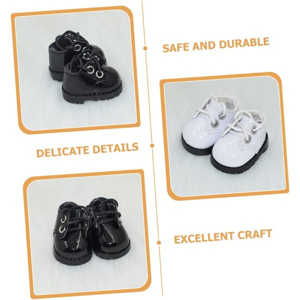 Mini Scarpe per Bambole 20 cm Set 2 Paia Accessori Miniatura Resistenti e Sicure