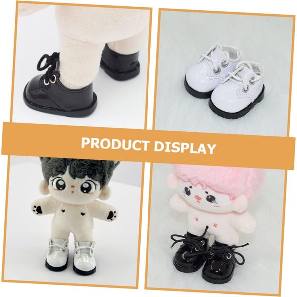 Mini Scarpe per Bambole 20 cm Set 2 Paia Accessori Miniatura Resistenti e Sicure