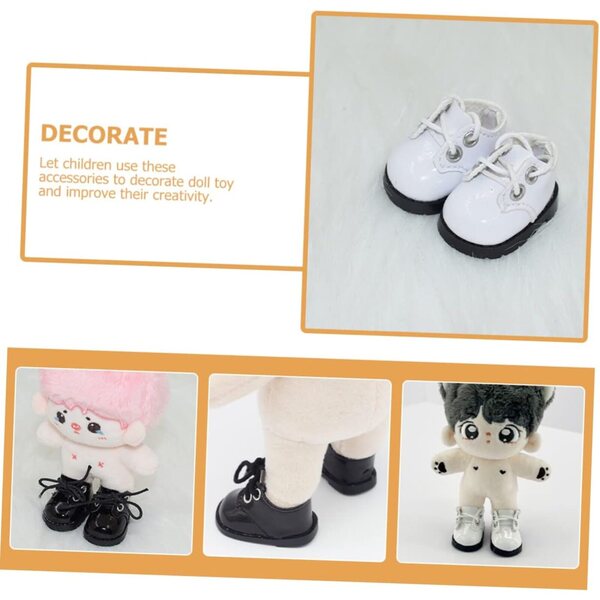 Mini Scarpe per Bambole 20 cm Set 2 Paia Accessori Miniatura Resistenti e Sicure