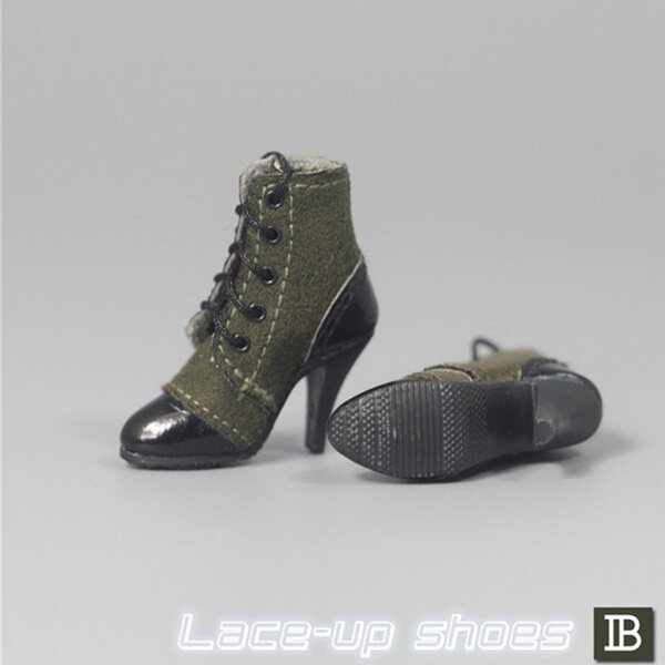 HiPlay Militärgrüne High-Heel-Schuhe 1/6 Zubehör für 12-Zoll-Puppen