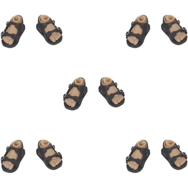 Set mit 5 Paar 1/6 Herrensandalen für Actionfiguren, 30,5 cm, Modeaccessoires mit Schnalle