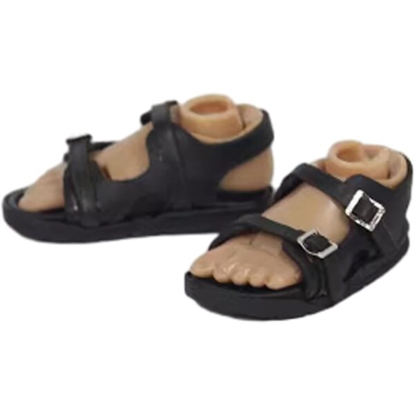 Set mit 5 Paar 1/6 Herrensandalen für Actionfiguren, 30,5 cm, Modeaccessoires mit Schnalle