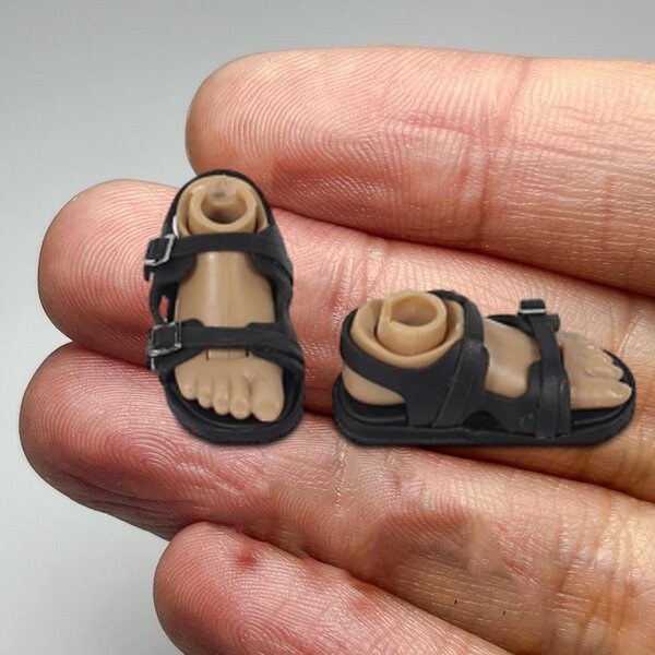Set mit 5 Paar 1/6 Herrensandalen für Actionfiguren, 30,5 cm, Modeaccessoires mit Schnalle