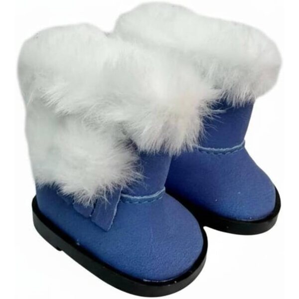 Qianly Stivali Neve per Bambole 20 cm Morbidi e Caldi con Finitura Scamosciata Blu