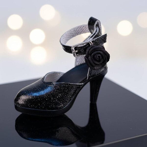 Schuhe mit hohen Absätzen für 60 cm große BJD-Puppen aus PVC mit Spitze und Schleifen