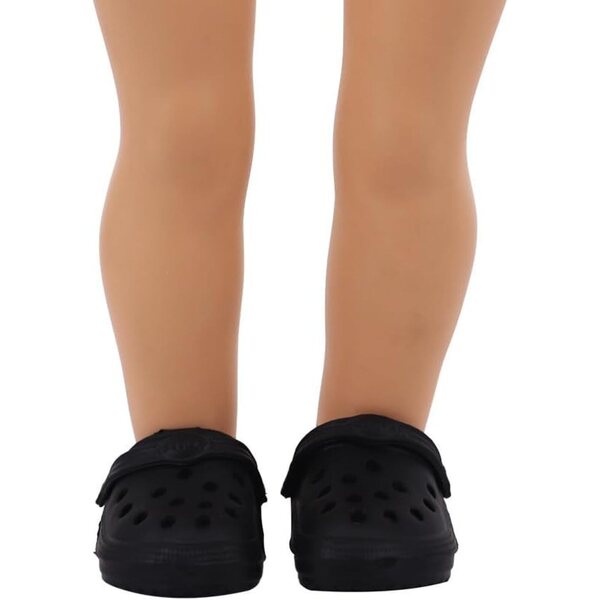 Hausschuhe für 46 cm große Uterui-Puppe, schwarze Sandalen, Kostümzubehör für 18-Zoll-Puppe
