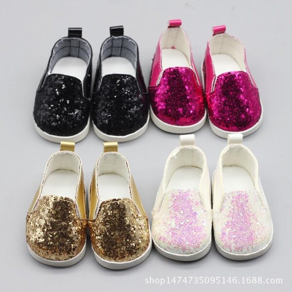 Rosa Schuhe für 18" America Girl Doll - Hochwertige, flache Mode