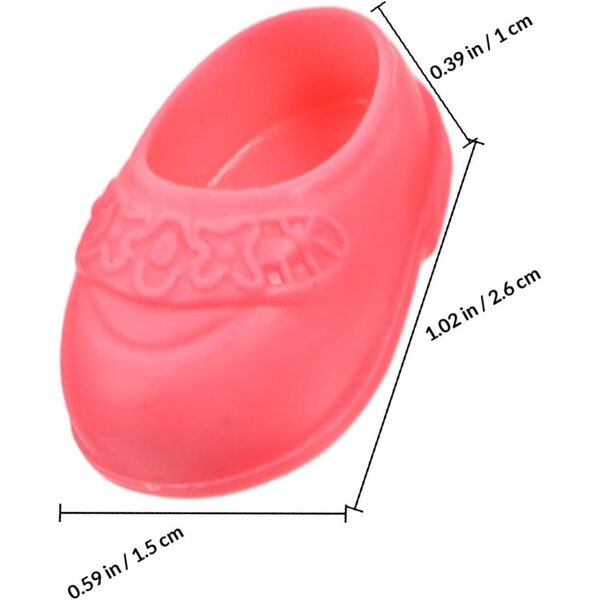 4 Paar Mini-Flachschuhe für 17-cm-Puppen, farbenfrohes Puppenhauszubehör