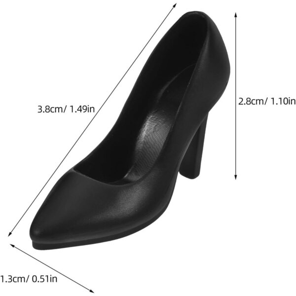 Scarpe tacchi alti miniatura Gatuida per bambole 1/6, sandali neri con plateau