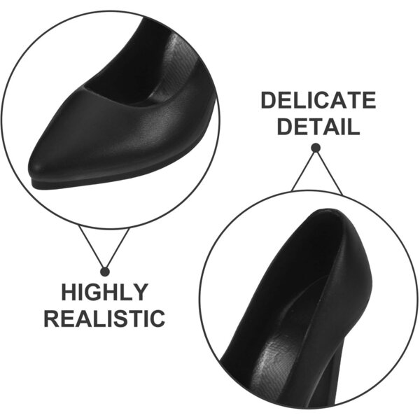 Scarpe tacchi alti miniatura Gatuida per bambole 1/6, sandali neri con plateau