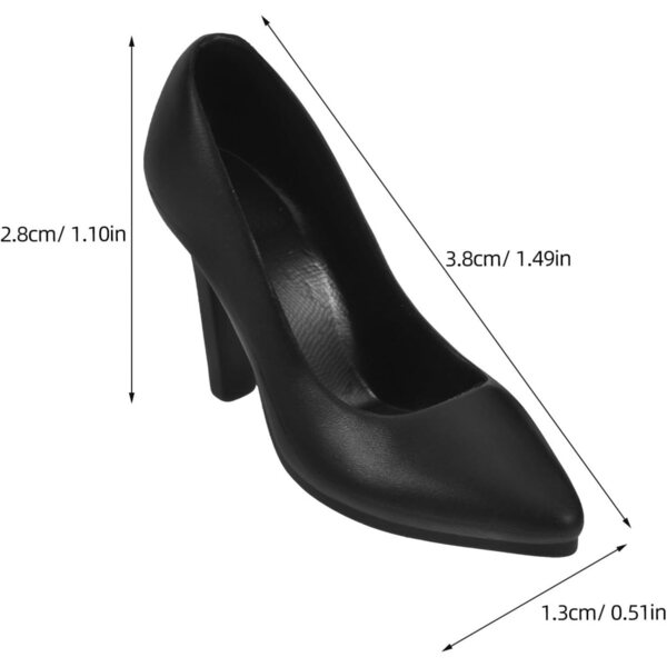 Scarpe tacchi alti miniatura Gatuida per bambole 1/6, sandali neri con plateau