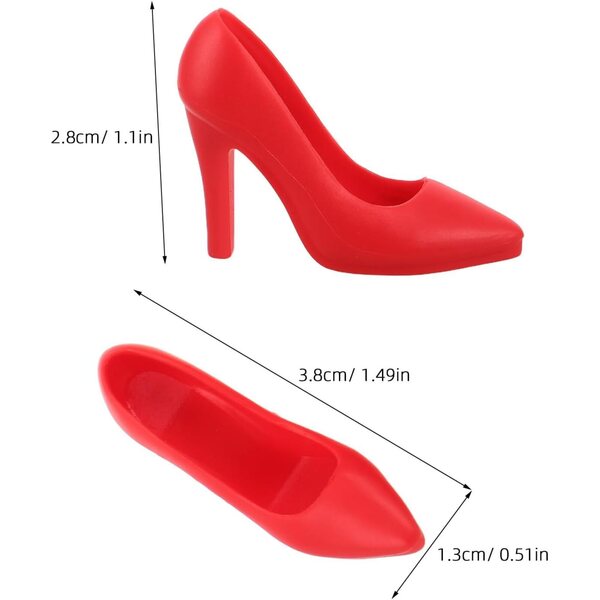 Scarpe tacchi alti miniatura Gatuida per bambole 1/6, sandali neri con plateau