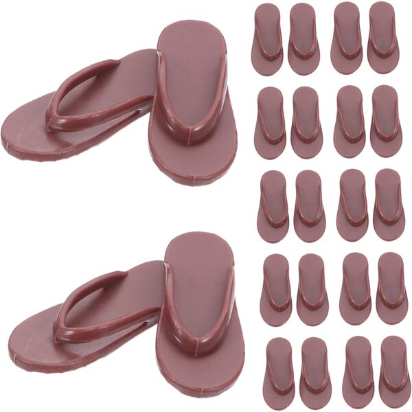 50 Sandali Estivi Marroni per Bambole 11 Pollici - Scarpe Plastiche per Giochi Creativi