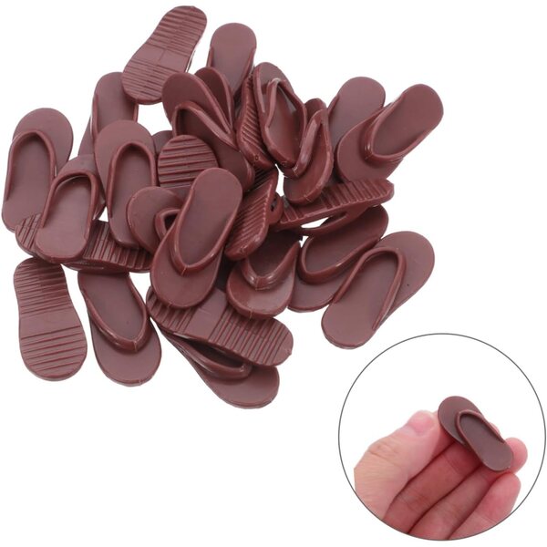 50 Sandali Estivi Marroni per Bambole 11 Pollici - Scarpe Plastiche per Giochi Creativi