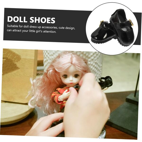 Hemobllo Mini Scarpe in Pelle PU per Bambole 15 cm – Accessori Eleganti e Portatili