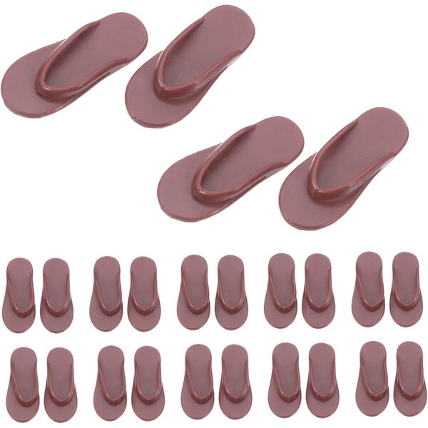 50 Sandali Spiaggia Miniatura per Bambole GALPADA - Infradito Marrone Chiaro in Plastica