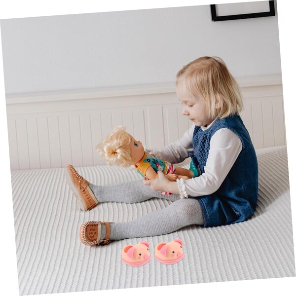 WOONEKY Miniature Scarpe Morbide in Peluche per Vestizione e Gioco di Ruolo Bambole