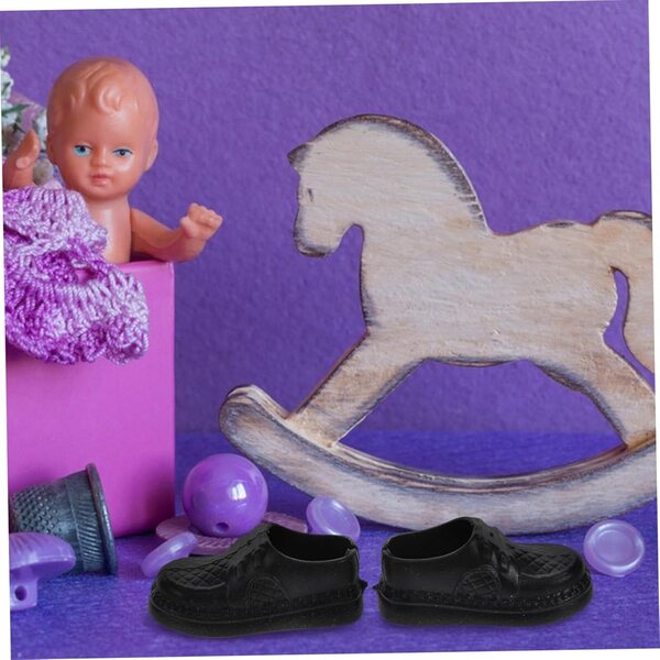 Didiseaon 20 Paar Mini-Herrenschuhe aus Kunststoff für Puppen und Mikrolandschaften
