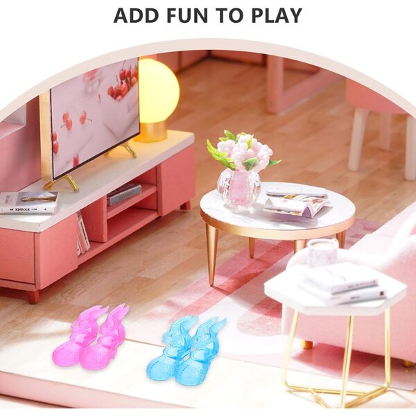 6 Paia di Scarpe Miniature per Casa delle Bambole - Accessori Decorativi Colorati WOONEKY