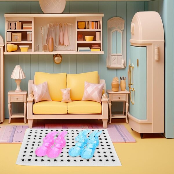 6 Paia di Scarpe Miniature per Casa delle Bambole - Accessori Decorativi Colorati WOONEKY