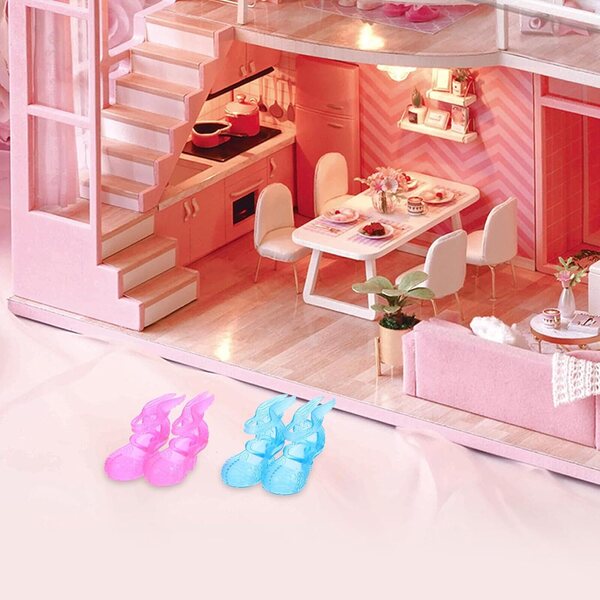 6 Paia di Scarpe Miniature per Casa delle Bambole - Accessori Decorativi Colorati WOONEKY