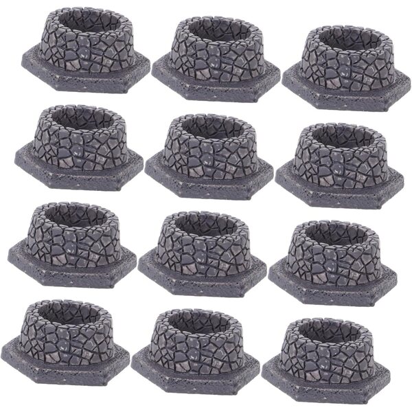 ERINGOGO 12 Miniature Pozzi in Resina per Giardino e Casa delle Fate Decorazioni