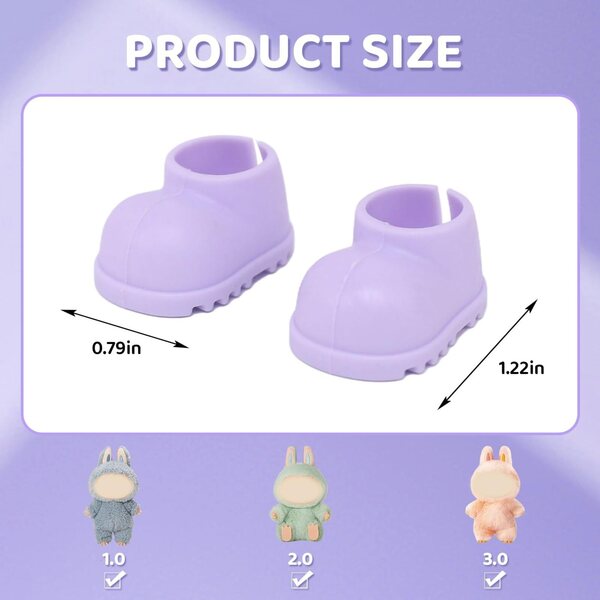 Set mit 9 Paar Kunststoffschuhen für 17-cm-Puppen – vielseitige Modeaccessoires