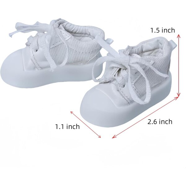 1/4 BJD Puppe Modeschuhe weiß, hochwertig handgefertigt