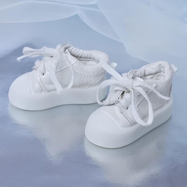 1/4 BJD Puppe Modeschuhe weiß, hochwertig handgefertigt