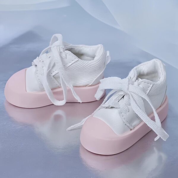 1/4 BJD Puppe Modeschuhe weiß, hochwertig handgefertigt