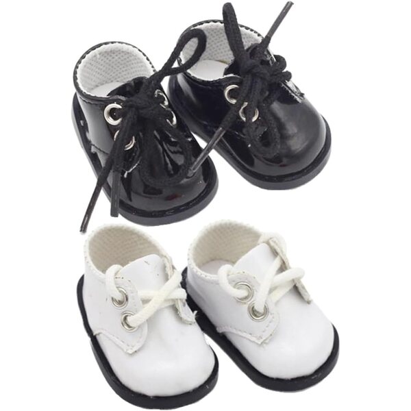 2 Paia Scarpe Bambola Pelle Sintetica Miniature Colorate per Accessori Giocattoli